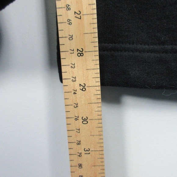 Tory Burch Y2K Sweatpants Wide Leg Low Rise Women L Black Cotton Tie Lounge 402 - Picture 10 of 11